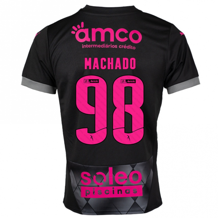 Niño Fútbol Camiseta Gonçalo Machado #98 Negro Rosa 2ª Equipación 2024/25 México