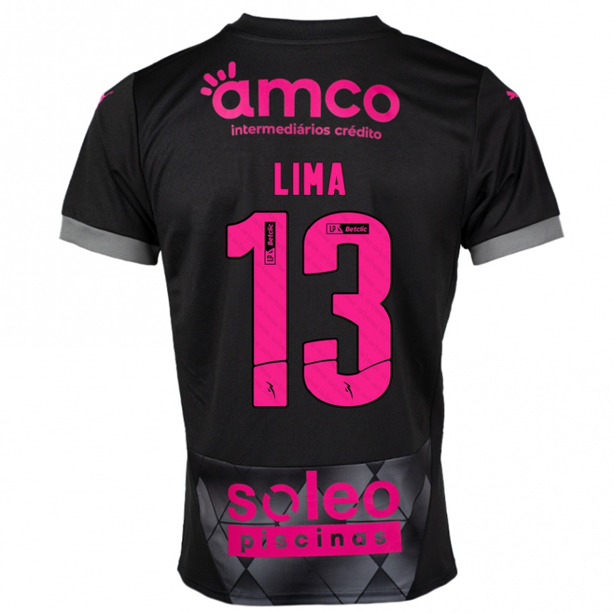 Niño Fútbol Camiseta Aline Lima #13 Negro Rosa 2ª Equipación 2024/25 México