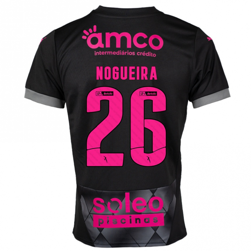 Niño Fútbol Camiseta Ana Nogueira #26 Negro Rosa 2ª Equipación 2024/25 México