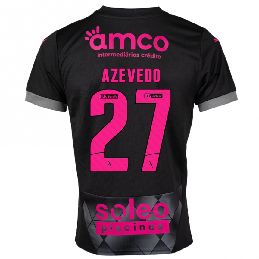 Niño Fútbol Camiseta Mariana Azevedo #27 Negro Rosa 2ª Equipación 2024/25 México