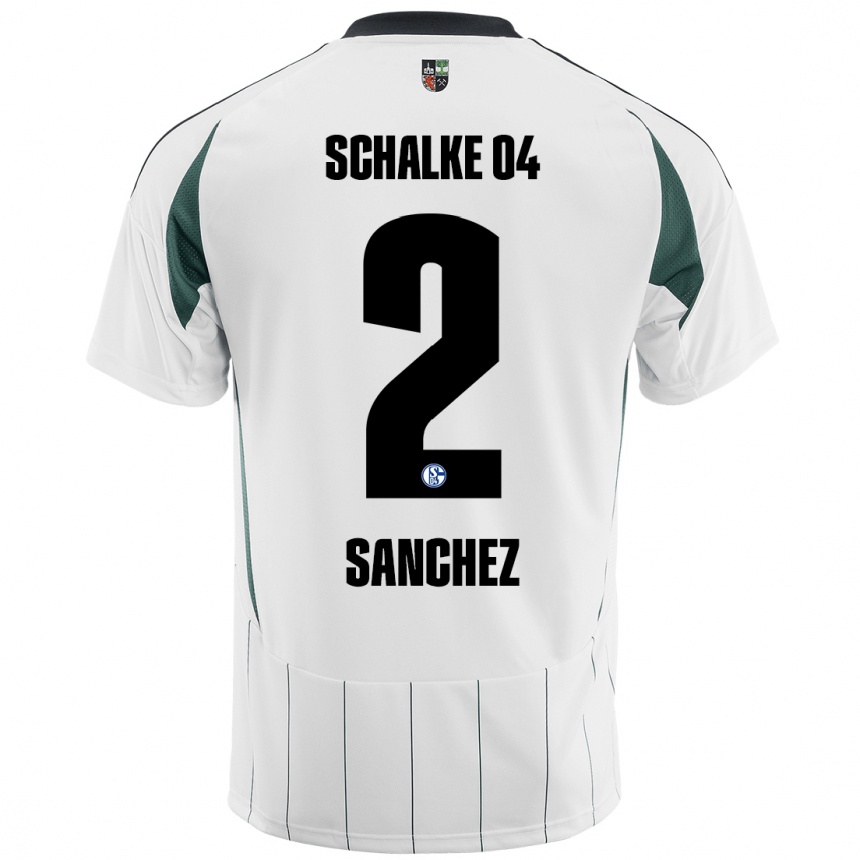 Niño Fútbol Camiseta Felipe Sánchez #2 Blanco Verde 2ª Equipación 2024/25 México