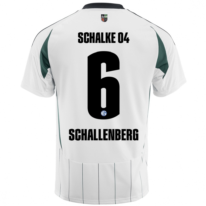 Niño Fútbol Camiseta Ron Schallenberg #6 Blanco Verde 2ª Equipación 2024/25 México