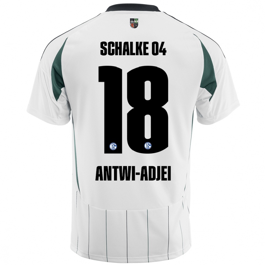 Niño Fútbol Camiseta Christopher Antwi-Adjei #18 Blanco Verde 2ª Equipación 2024/25 México