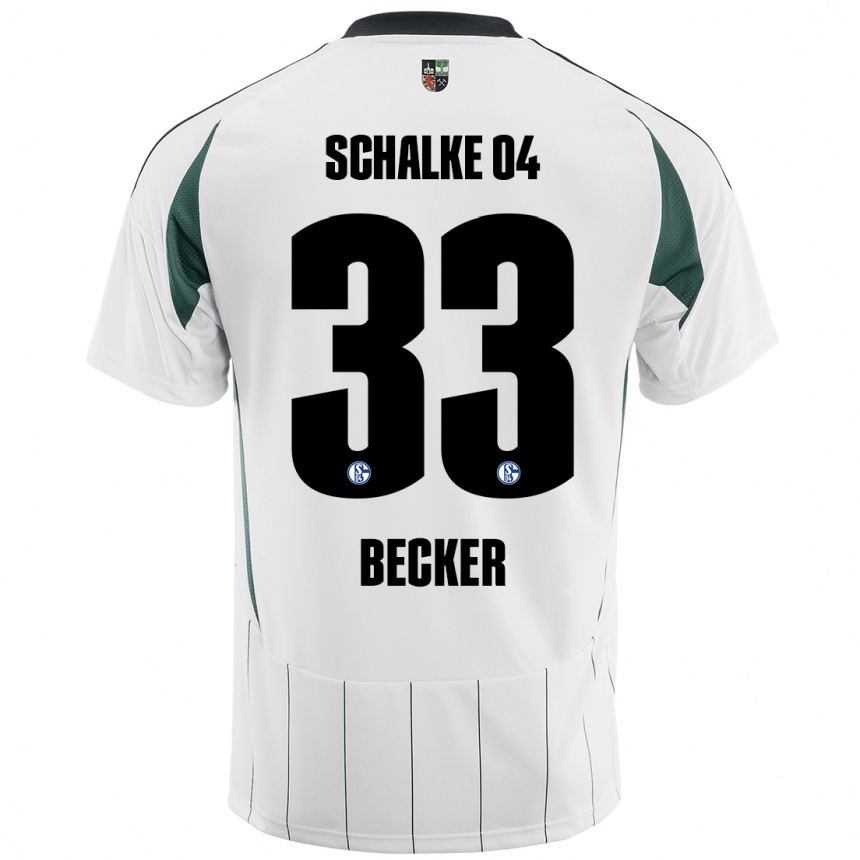 Niño Fútbol Camiseta Vitalie Becker #33 Blanco Verde 2ª Equipación 2024/25 México