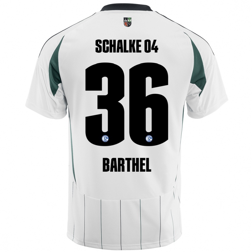 Niño Fútbol Camiseta Niklas Barthel #36 Blanco Verde 2ª Equipación 2024/25 México