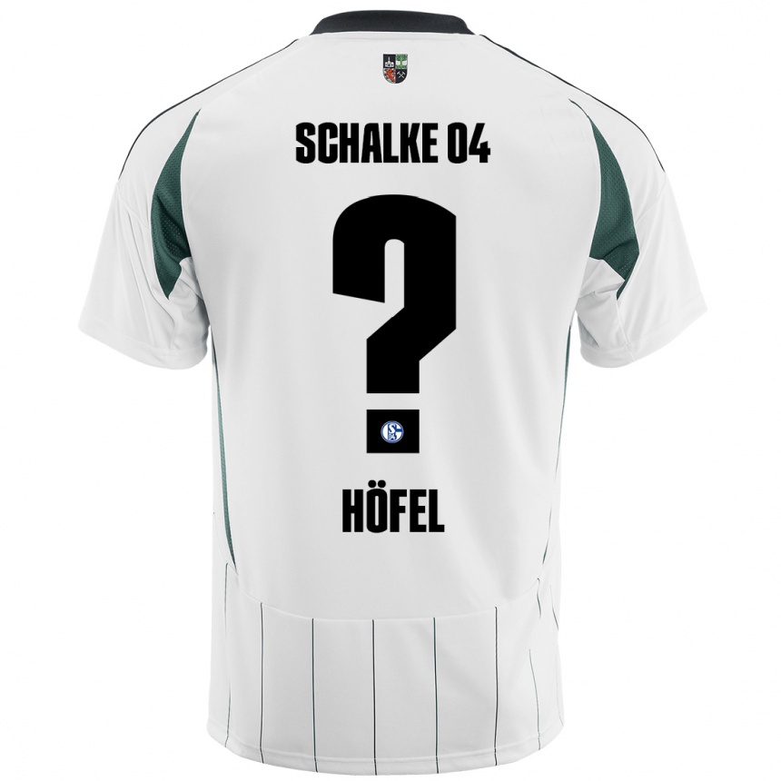 Niño Fútbol Camiseta Luca Höfel #0 Blanco Verde 2ª Equipación 2024/25 México