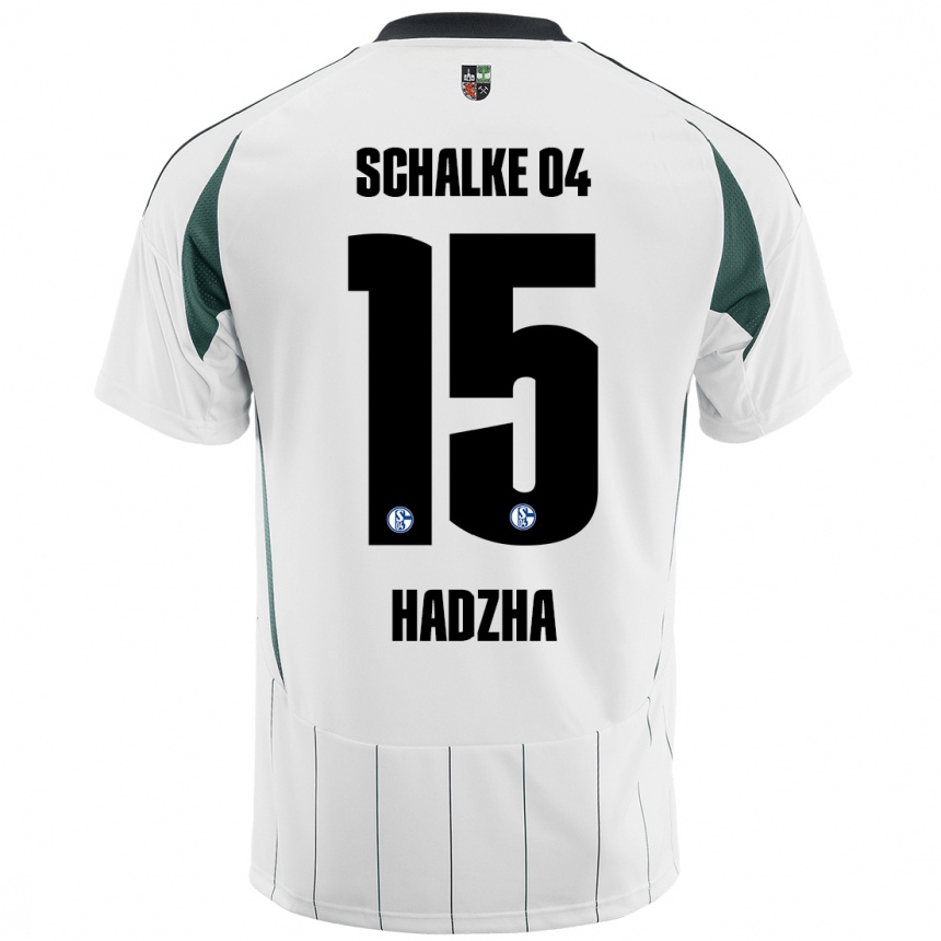 Niño Fútbol Camiseta Nedzhib Hadzha #15 Blanco Verde 2ª Equipación 2024/25 México