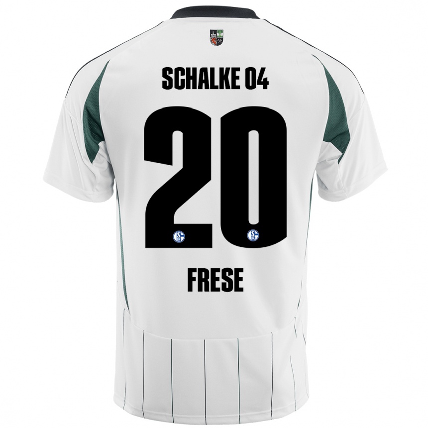 Niño Fútbol Camiseta Niklas Frese #20 Blanco Verde 2ª Equipación 2024/25 México