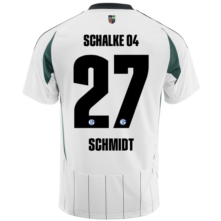 Niño Fútbol Camiseta Tim Schmidt #27 Blanco Verde 2ª Equipación 2024/25 México