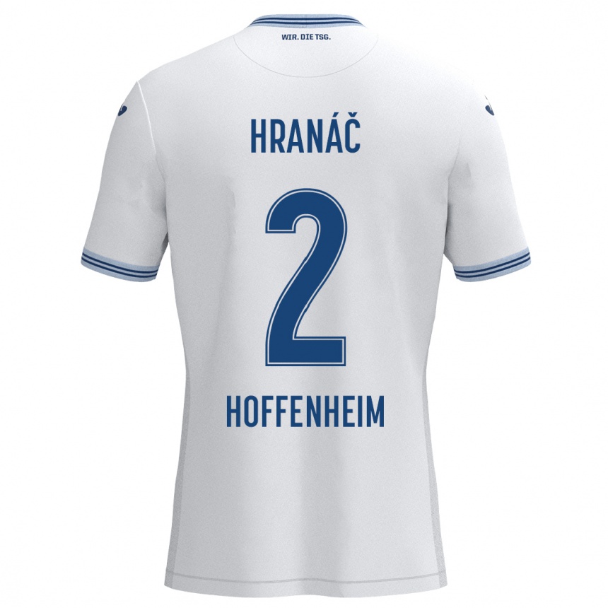 Niño Fútbol Camiseta Robin Hranac #2 Blanco Azul 2ª Equipación 2024/25 México