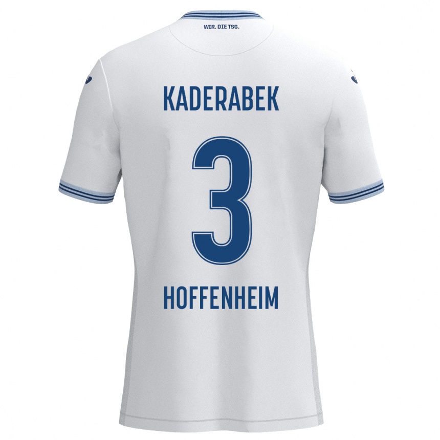 Niño Fútbol Camiseta Pavel Kaderabek #3 Blanco Azul 2ª Equipación 2024/25 México