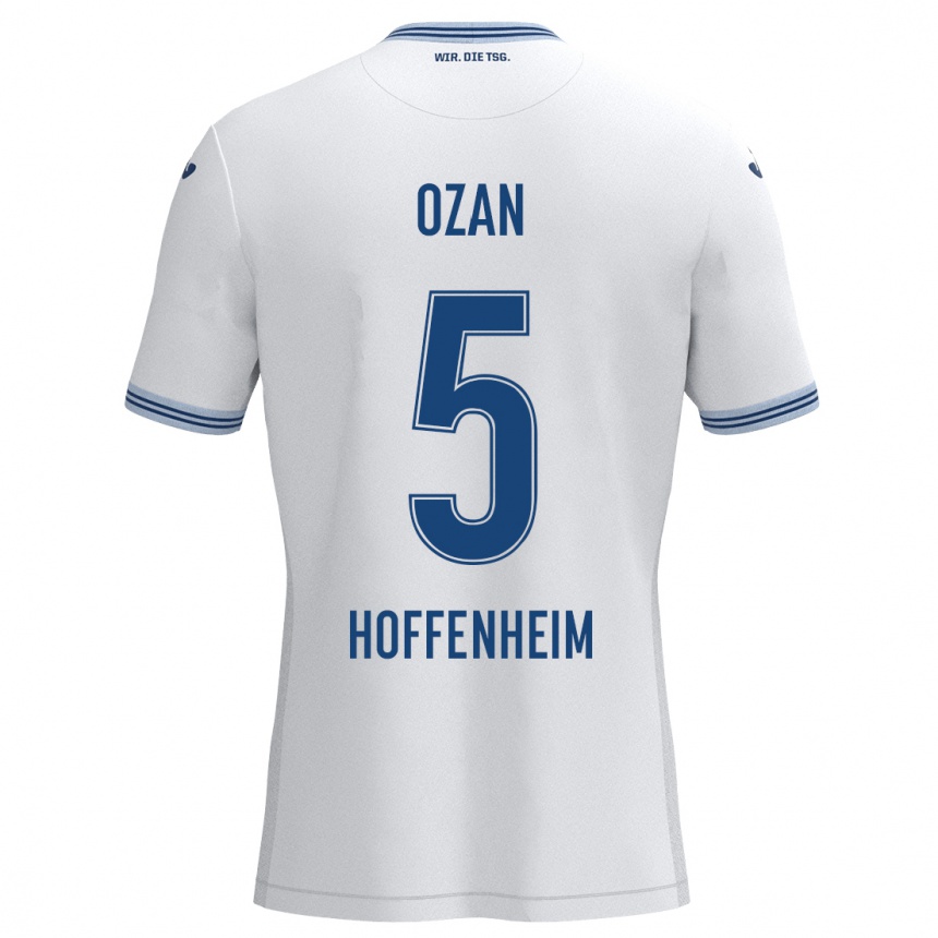 Niño Fútbol Camiseta Ozan Kabak #5 Blanco Azul 2ª Equipación 2024/25 México