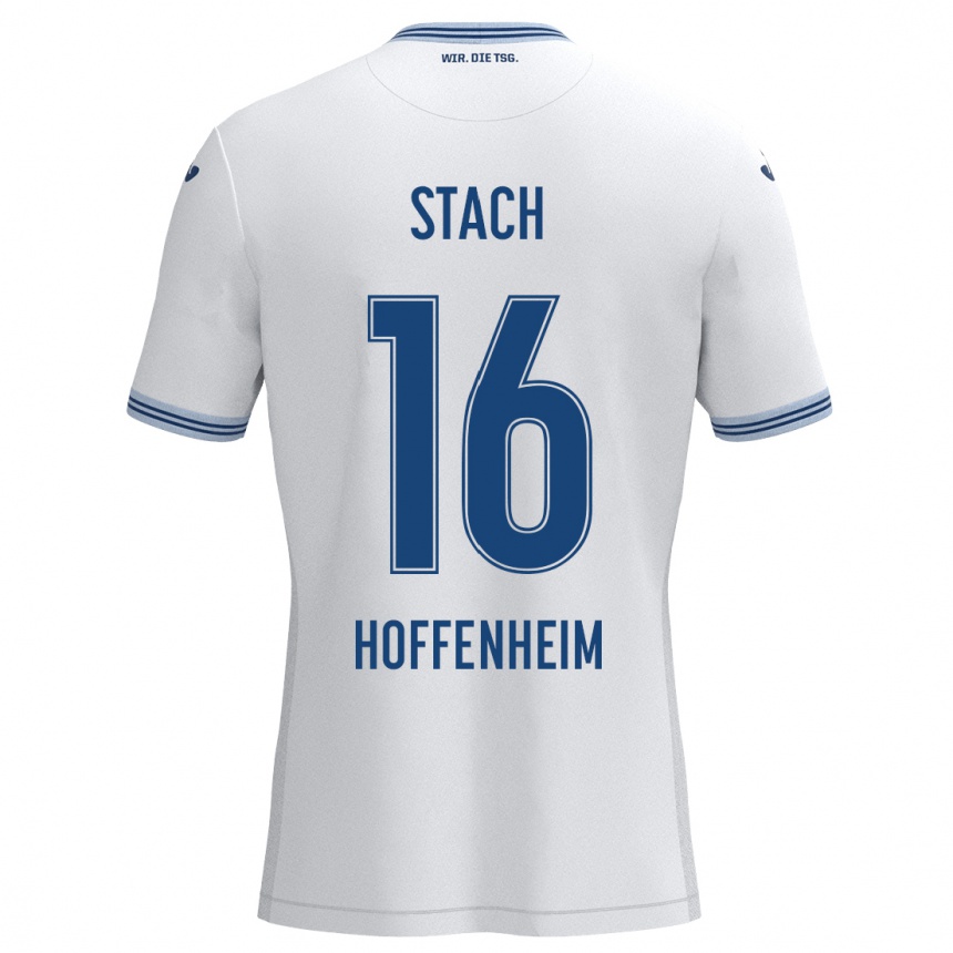 Niño Fútbol Camiseta Anton Stach #16 Blanco Azul 2ª Equipación 2024/25 México