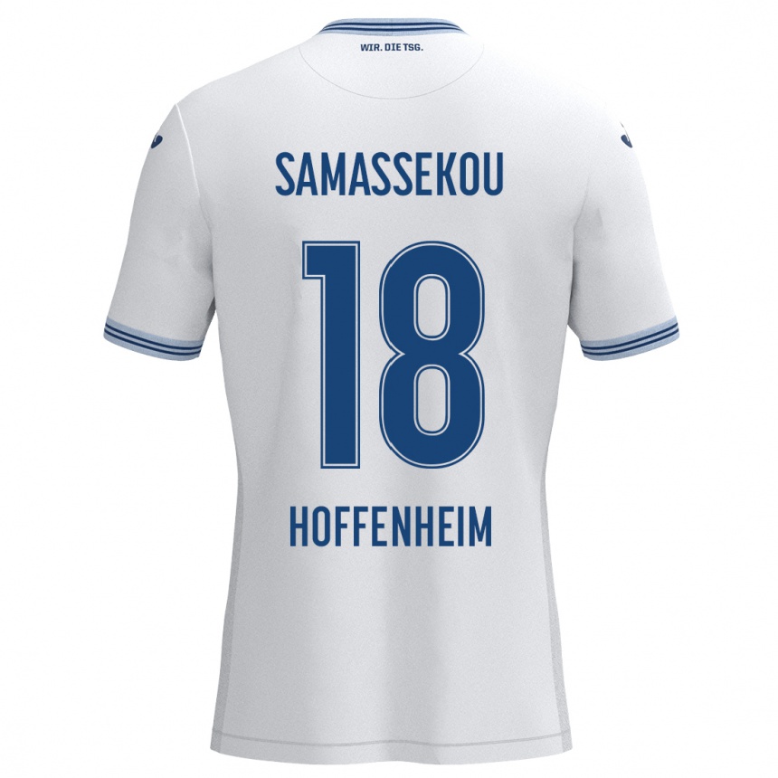 Niño Fútbol Camiseta Diadié Samassékou #18 Blanco Azul 2ª Equipación 2024/25 México