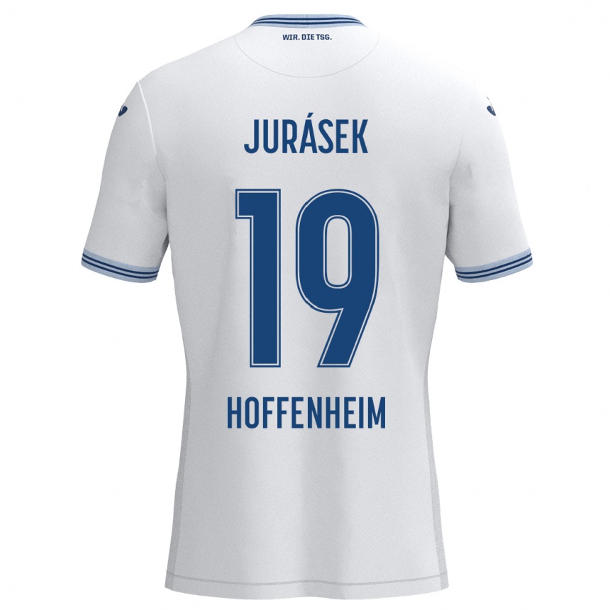 Niño Fútbol Camiseta David Jurásek #19 Blanco Azul 2ª Equipación 2024/25 México