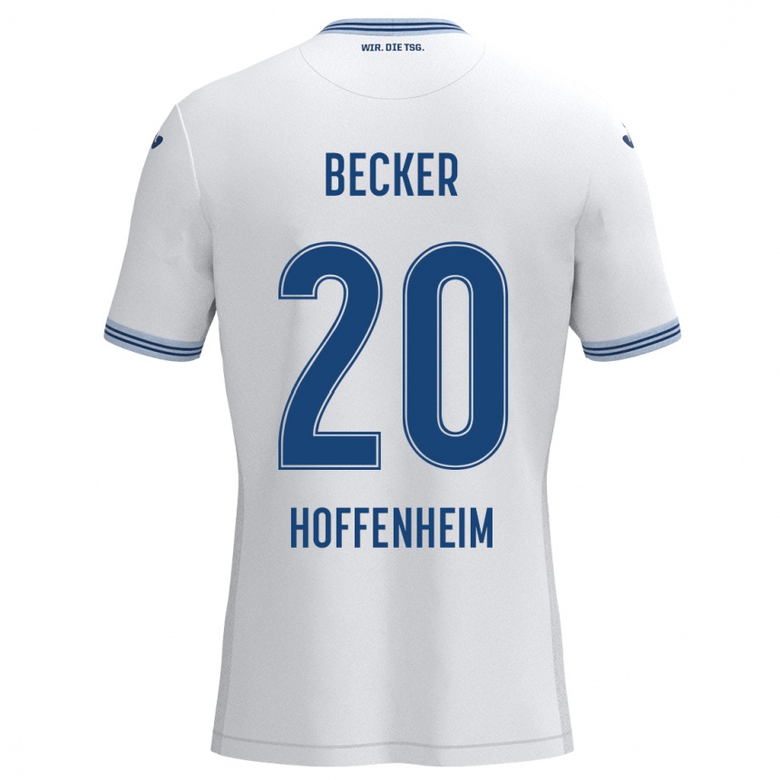 Niño Fútbol Camiseta Finn Ole Becker #20 Blanco Azul 2ª Equipación 2024/25 México