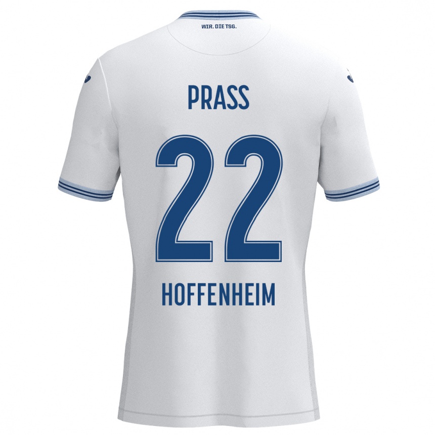 Niño Fútbol Camiseta Alexander Prass #22 Blanco Azul 2ª Equipación 2024/25 México