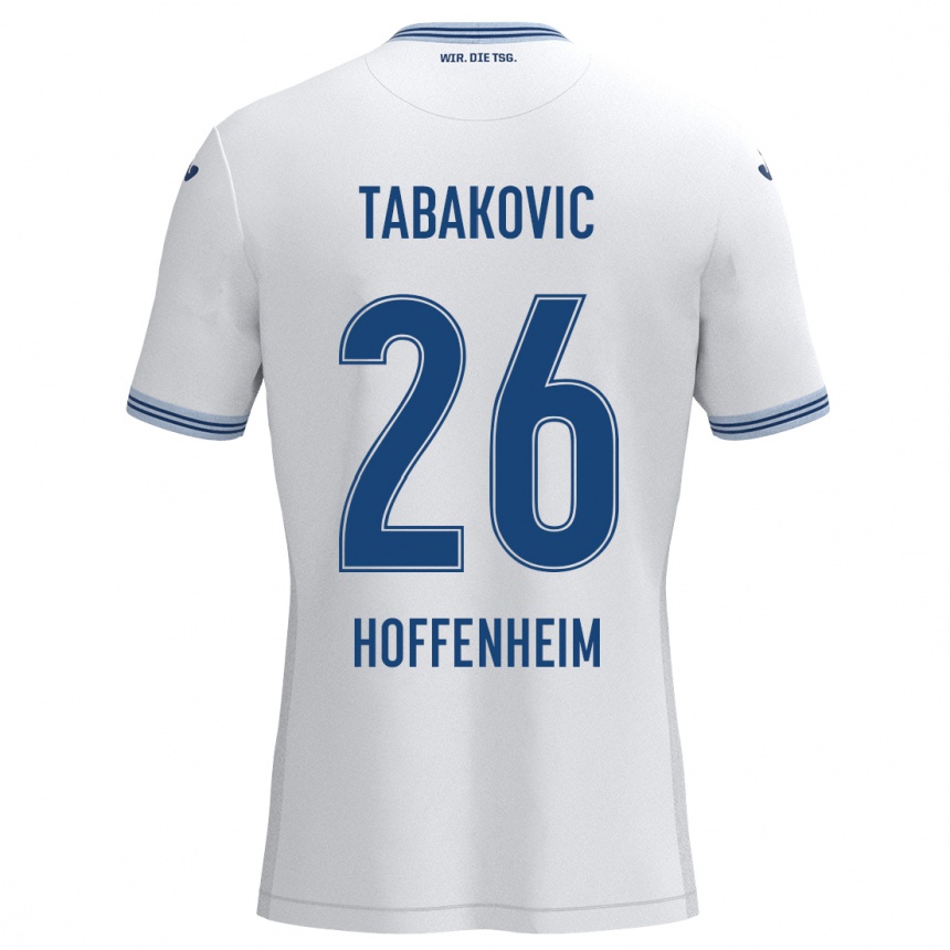 Niño Fútbol Camiseta Haris Tabakovic #26 Blanco Azul 2ª Equipación 2024/25 México