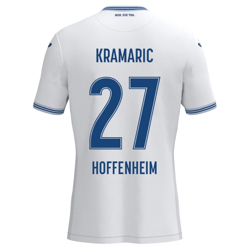 Niño Fútbol Camiseta Andrej Kramaric #27 Blanco Azul 2ª Equipación 2024/25 México