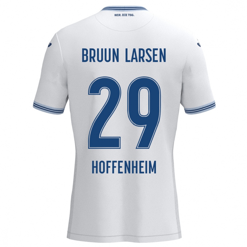 Niño Fútbol Camiseta Jacob Bruun Larsen #29 Blanco Azul 2ª Equipación 2024/25 México