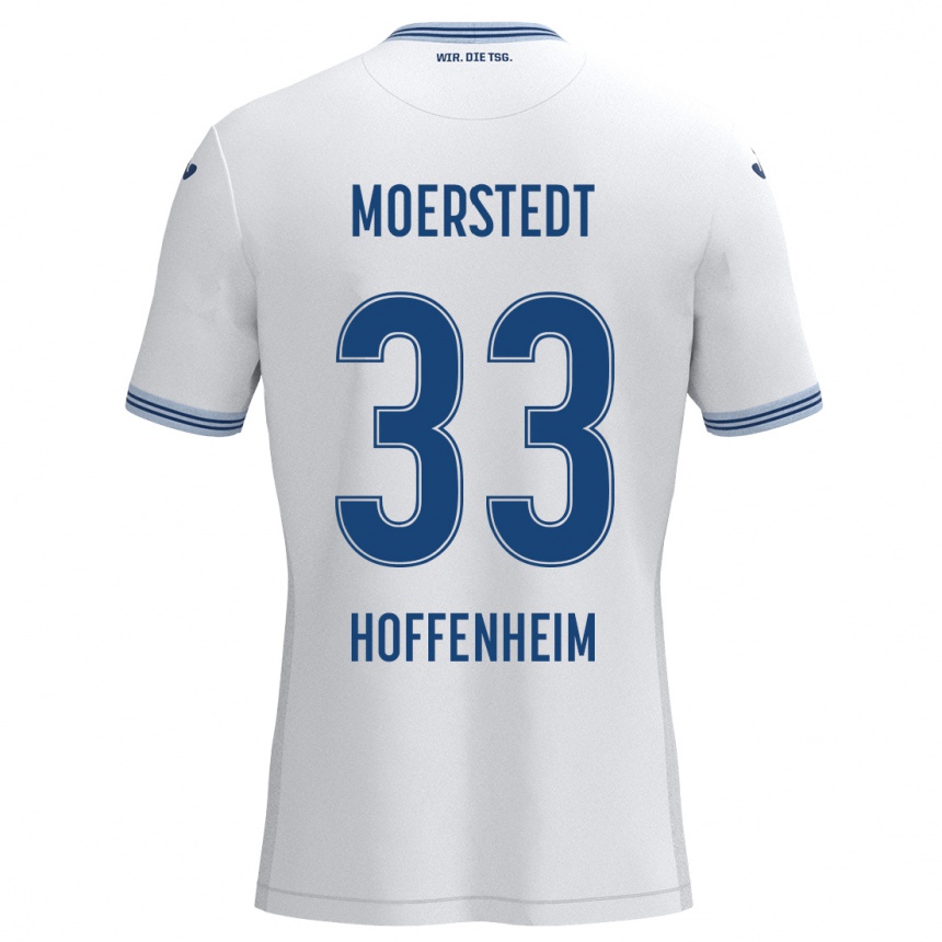 Niño Fútbol Camiseta Max Moerstedt #33 Blanco Azul 2ª Equipación 2024/25 México