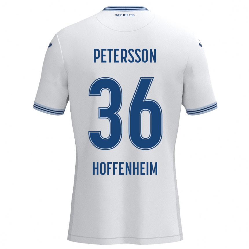 Niño Fútbol Camiseta Lúkas Petersson #36 Blanco Azul 2ª Equipación 2024/25 México