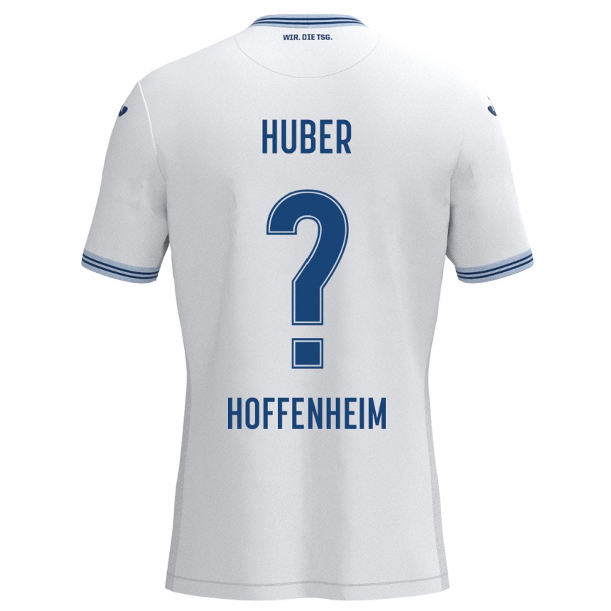 Niño Fútbol Camiseta Benedikt Huber #0 Blanco Azul 2ª Equipación 2024/25 México