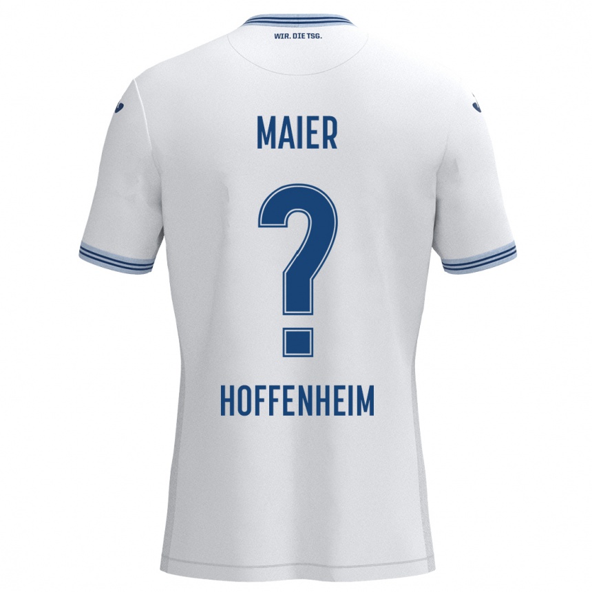 Niño Fútbol Camiseta Marcello Maier #0 Blanco Azul 2ª Equipación 2024/25 México