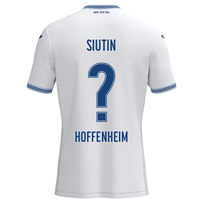 Niño Fútbol Camiseta Kirill Siutin #0 Blanco Azul 2ª Equipación 2024/25 México