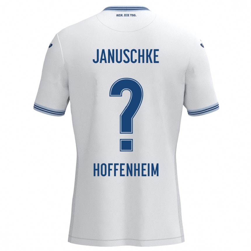 Niño Fútbol Camiseta Tim Januschke #0 Blanco Azul 2ª Equipación 2024/25 México