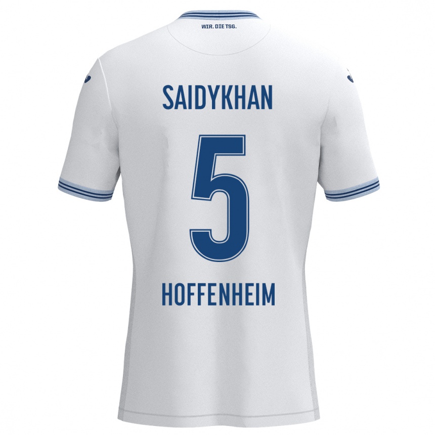 Niño Fútbol Camiseta Ibrahim Saidykhan #5 Blanco Azul 2ª Equipación 2024/25 México