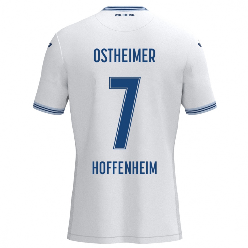 Niño Fútbol Camiseta Nevio Ostheimer #7 Blanco Azul 2ª Equipación 2024/25 México