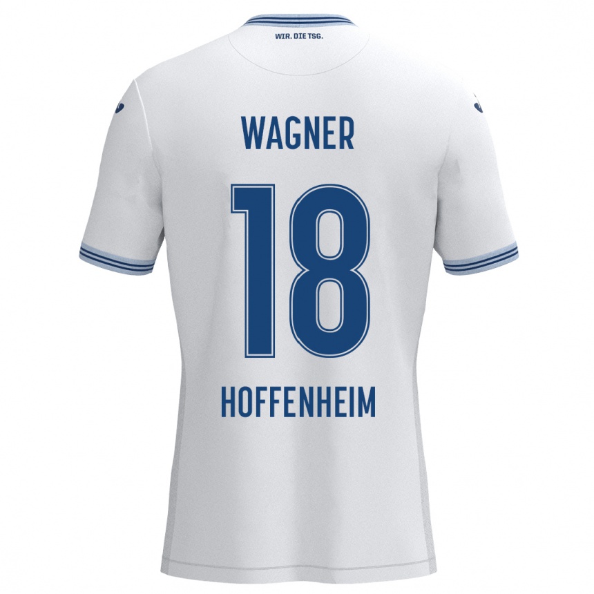 Niño Fútbol Camiseta Ricardo Wagner #18 Blanco Azul 2ª Equipación 2024/25 México