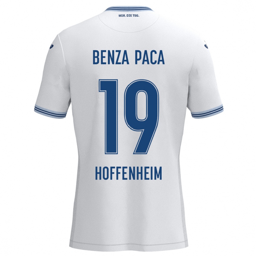 Niño Fútbol Camiseta Lynes Benza Paca #19 Blanco Azul 2ª Equipación 2024/25 México