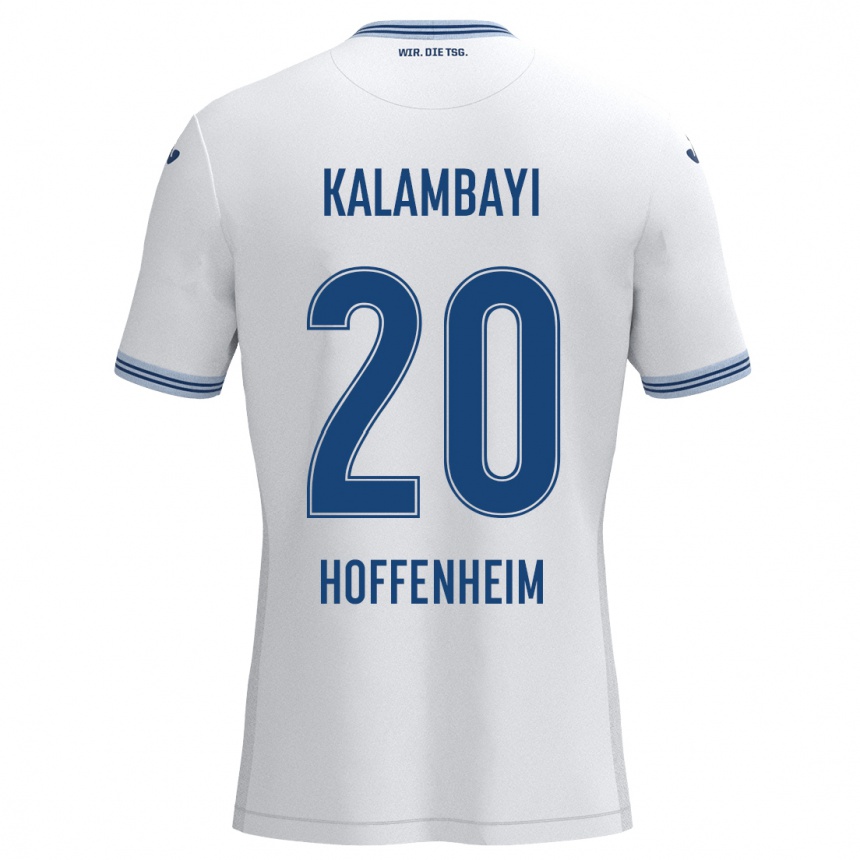 Niño Fútbol Camiseta Simon Kalambayi #20 Blanco Azul 2ª Equipación 2024/25 México