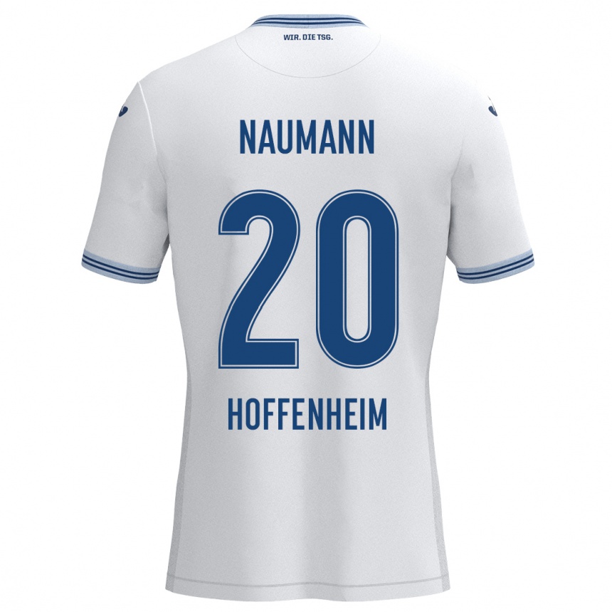 Niño Fútbol Camiseta Maxim Naumann #20 Blanco Azul 2ª Equipación 2024/25 México