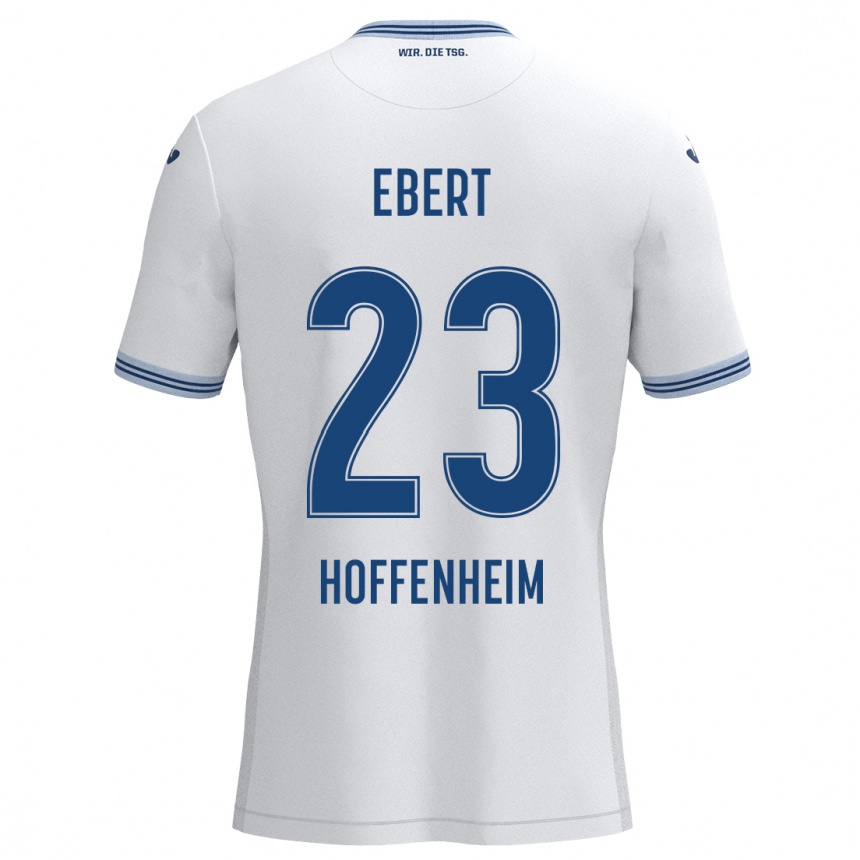 Niño Fútbol Camiseta Darijo Ebert #23 Blanco Azul 2ª Equipación 2024/25 México