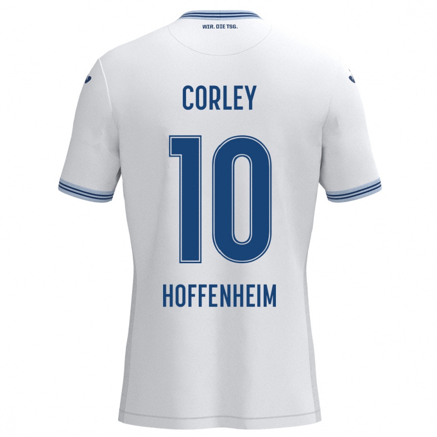 Niño Fútbol Camiseta Gia Corley #10 Blanco Azul 2ª Equipación 2024/25 México