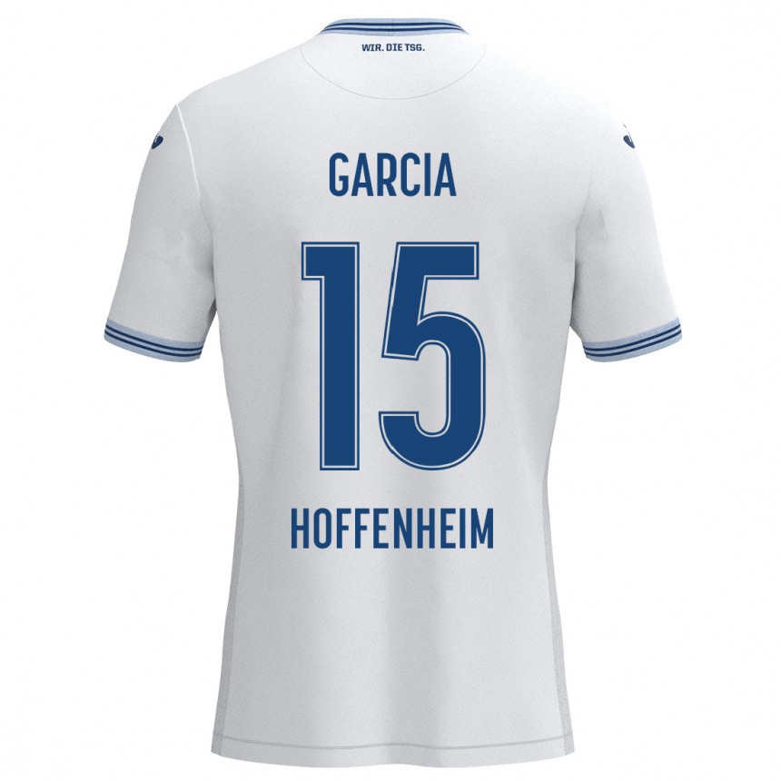 Niño Fútbol Camiseta Marta Cazalla Garcia #15 Blanco Azul 2ª Equipación 2024/25 México