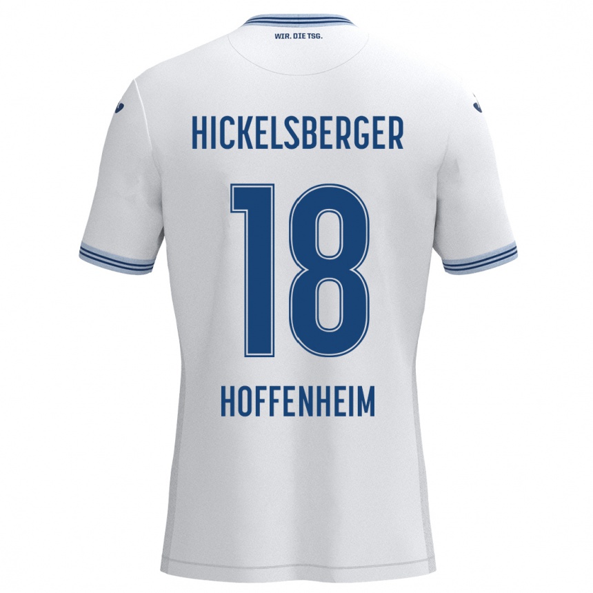 Niño Fútbol Camiseta Julia Hickelsberger #18 Blanco Azul 2ª Equipación 2024/25 México