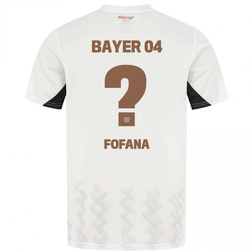 Niño Fútbol Camiseta Sadik Fofana #0 Blanco Negro 2ª Equipación 2024/25 México