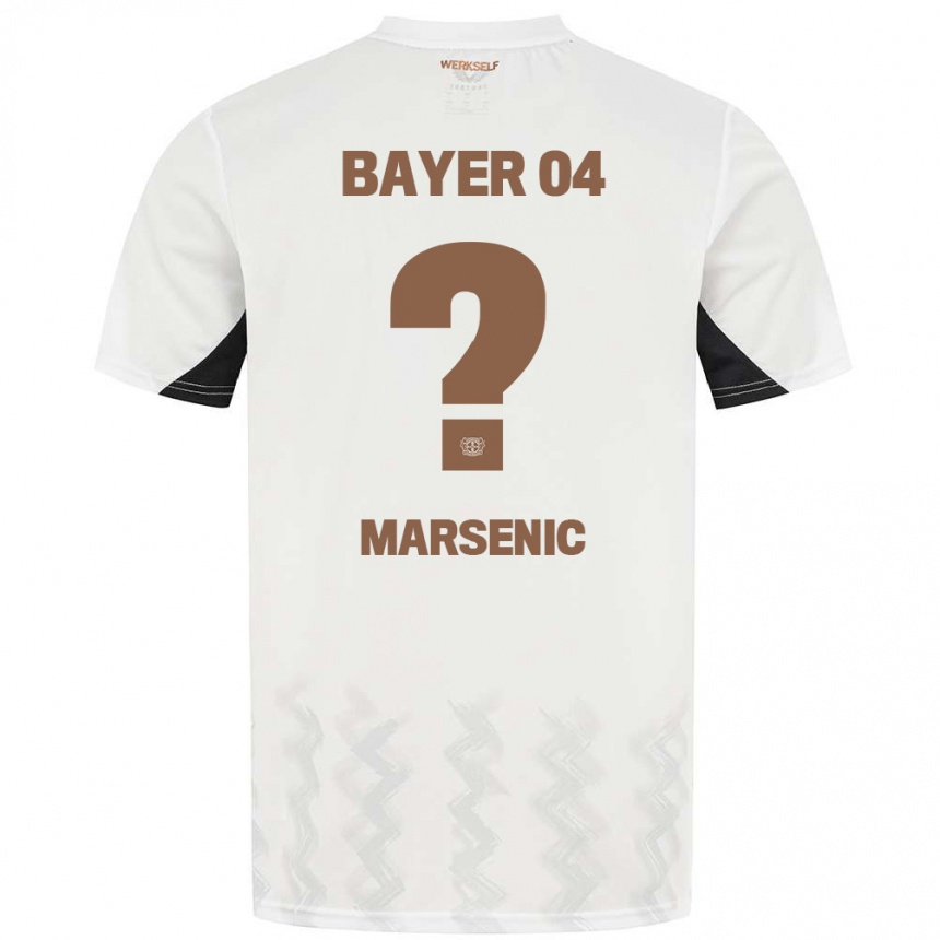 Niño Fútbol Camiseta Matija Marsenic #0 Blanco Negro 2ª Equipación 2024/25 México