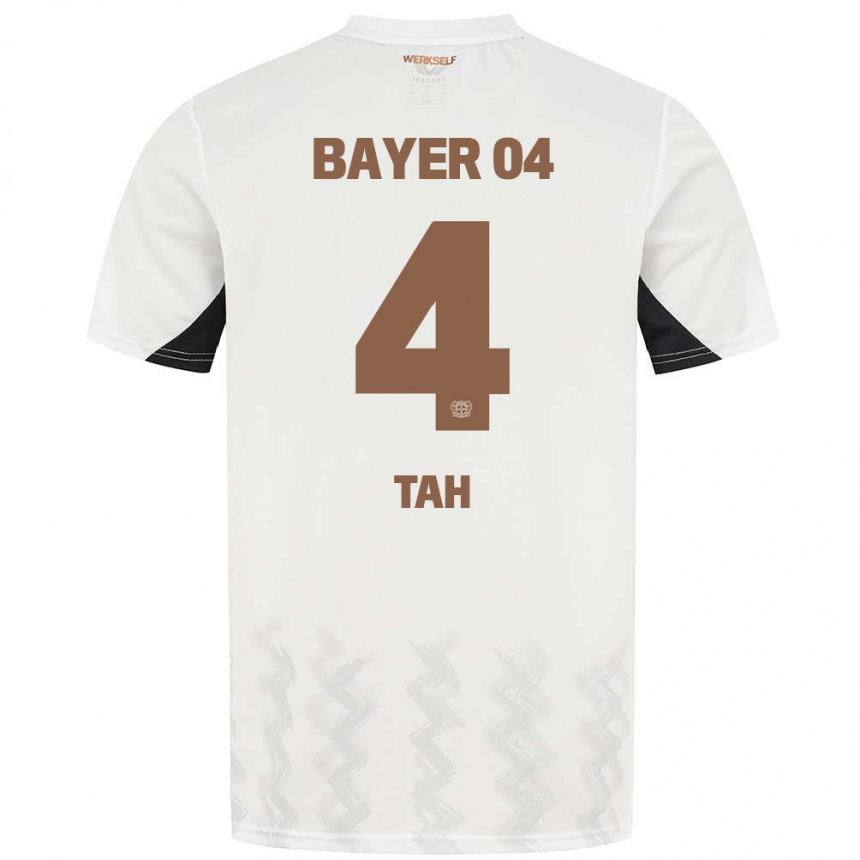 Niño Fútbol Camiseta Jonathan Tah #4 Blanco Negro 2ª Equipación 2024/25 México