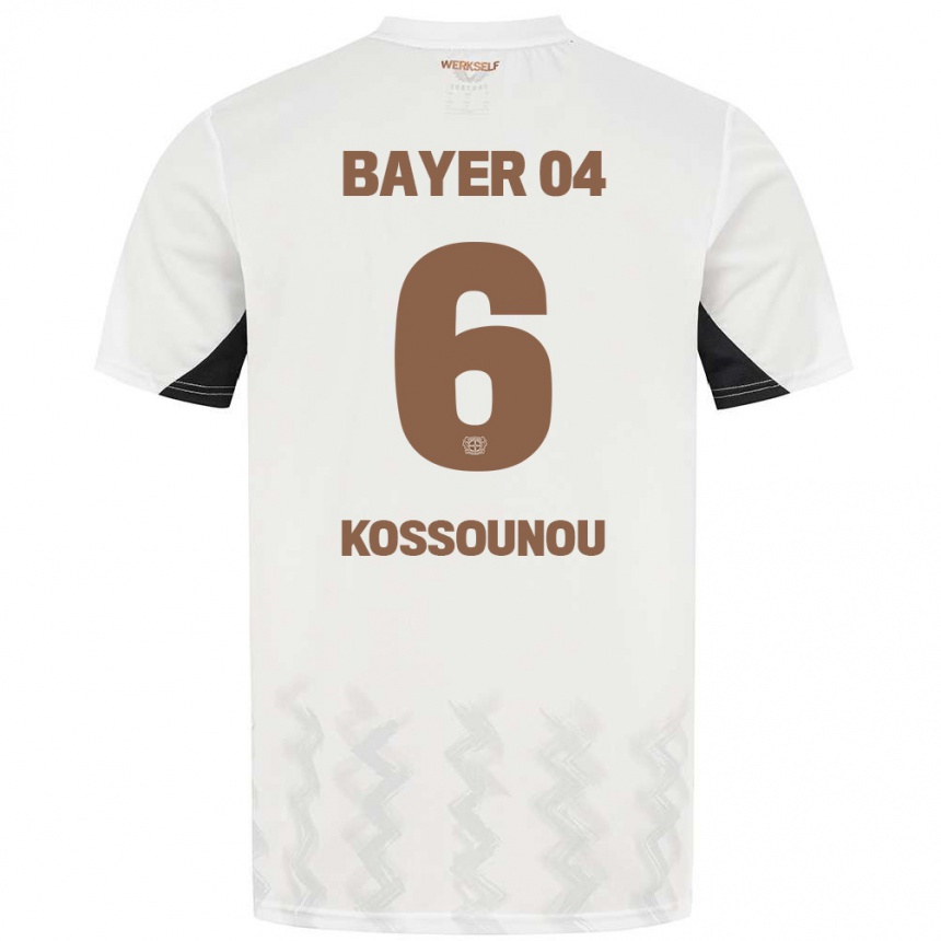 Niño Fútbol Camiseta Odilon Kossounou #6 Blanco Negro 2ª Equipación 2024/25 México