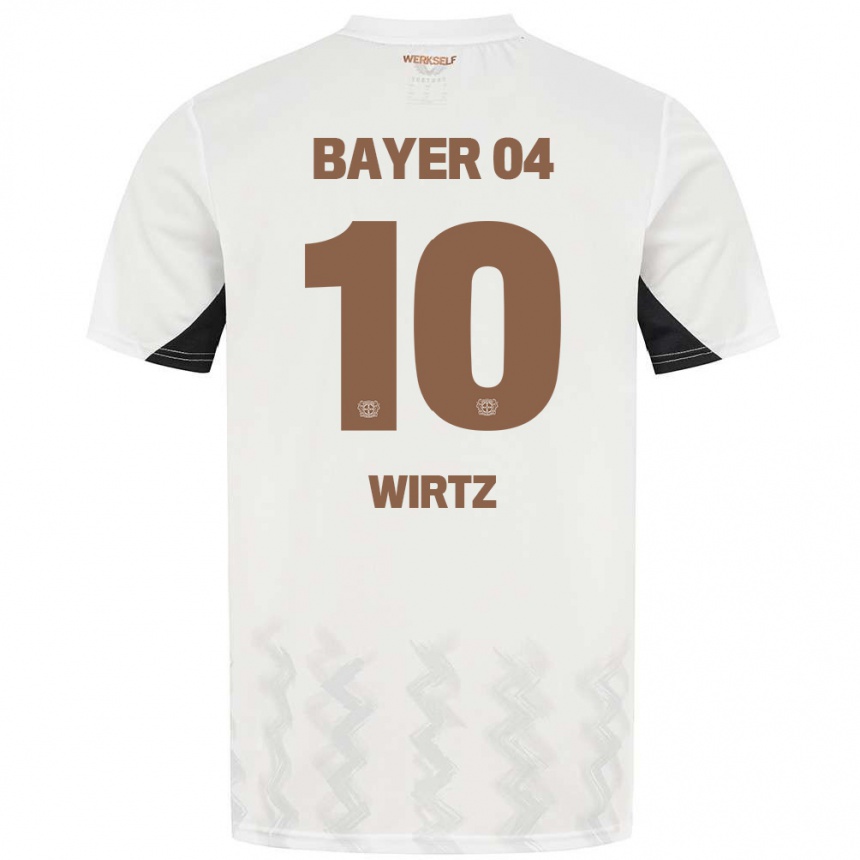 Niño Fútbol Camiseta Florian Wirtz #10 Blanco Negro 2ª Equipación 2024/25 México