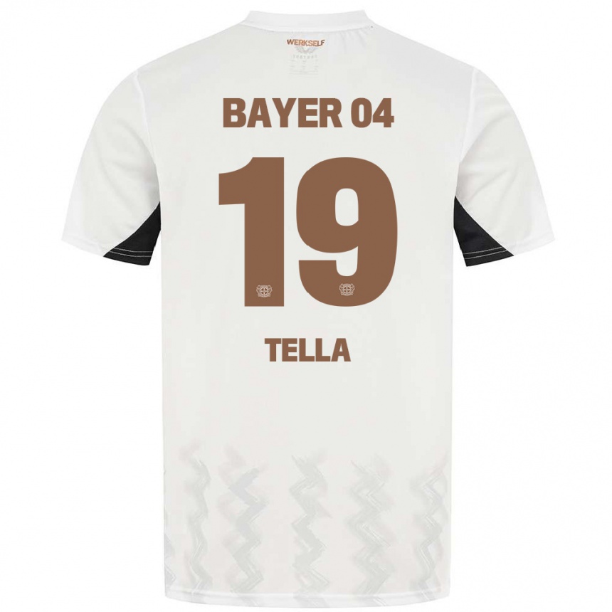 Niño Fútbol Camiseta Nathan Tella #19 Blanco Negro 2ª Equipación 2024/25 México