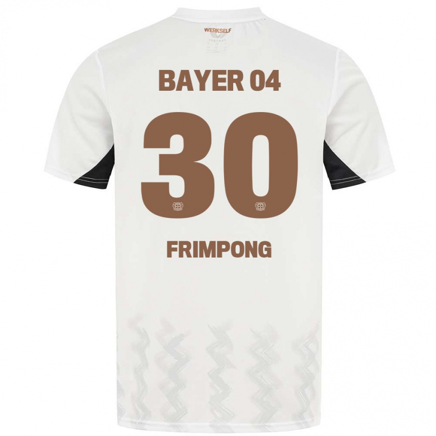 Niño Fútbol Camiseta Jeremie Frimpong #30 Blanco Negro 2ª Equipación 2024/25 México