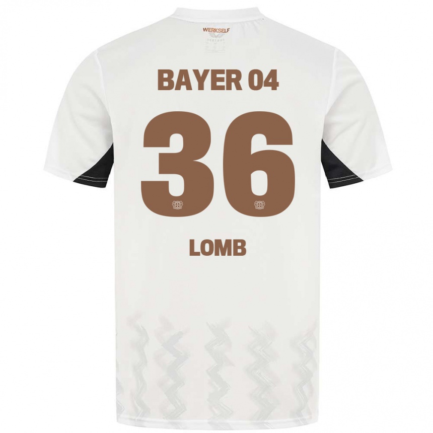 Niño Fútbol Camiseta Niklas Lomb #36 Blanco Negro 2ª Equipación 2024/25 México