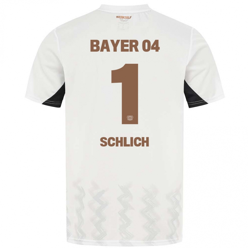 Niño Fútbol Camiseta Jesper Schlich #1 Blanco Negro 2ª Equipación 2024/25 México