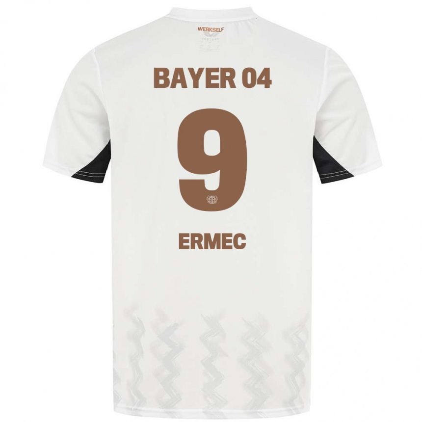 Niño Fútbol Camiseta Berkan Ermec #9 Blanco Negro 2ª Equipación 2024/25 México